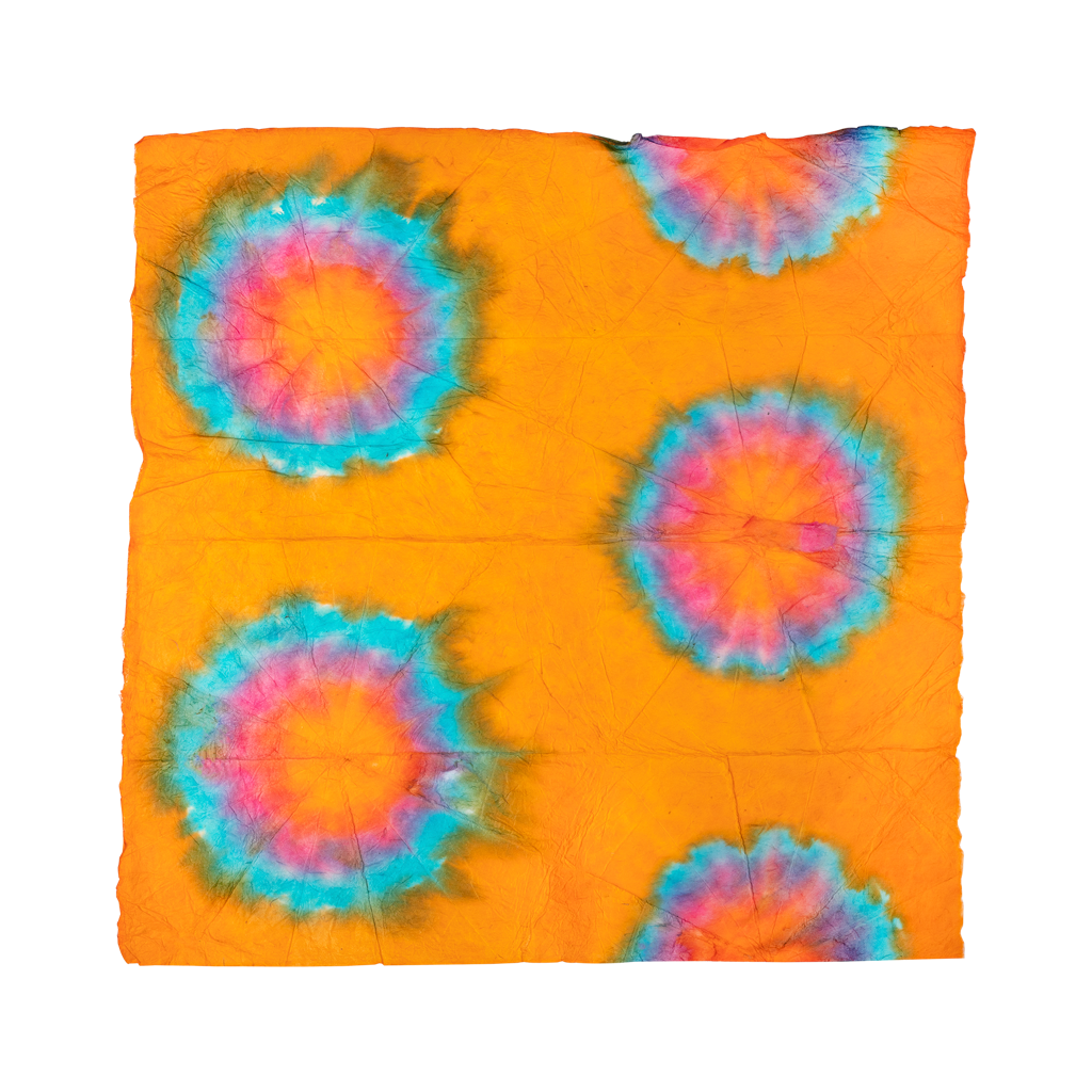 Orange Tie-Dye Lokta Wrap - None