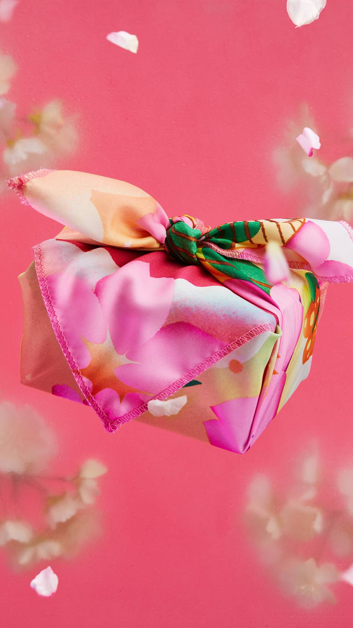 Under The Spring Sky Knot Wrap - 50cm x 50cm